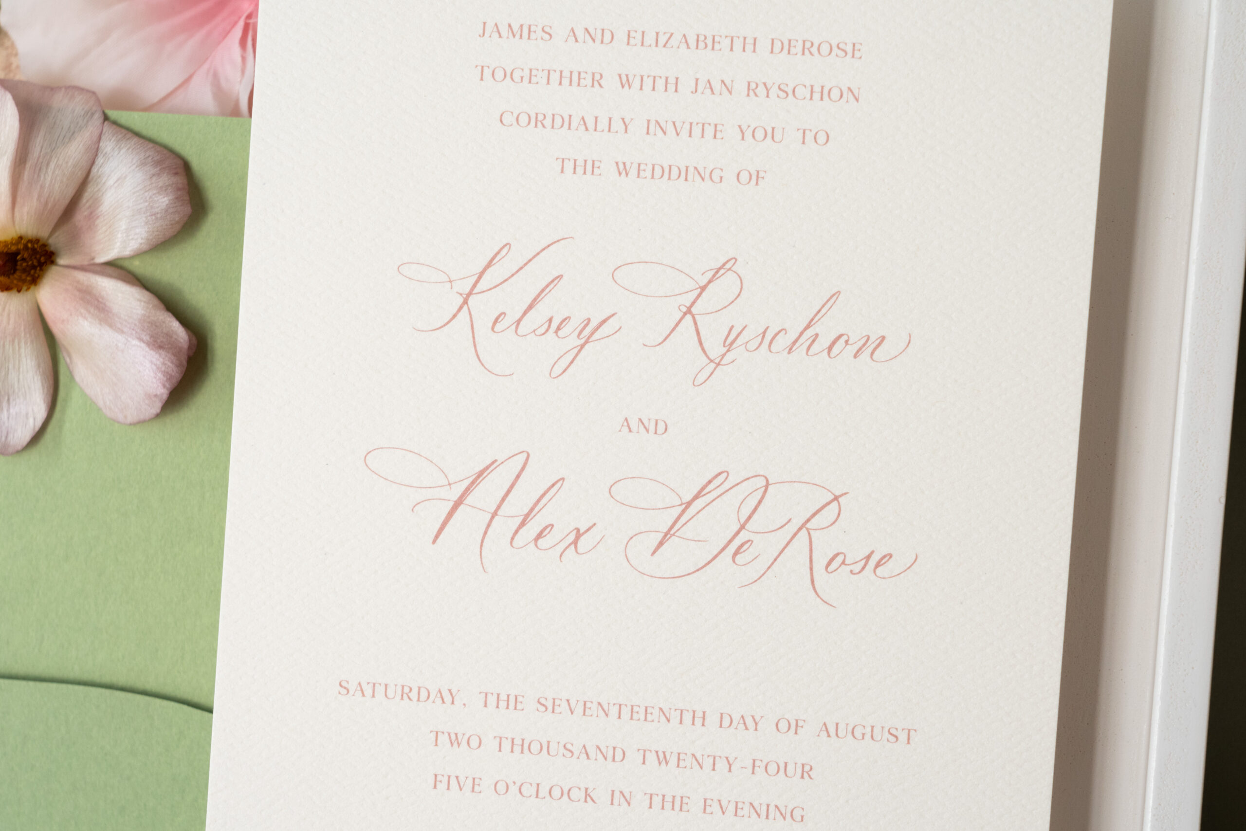 custom wedding invitation.