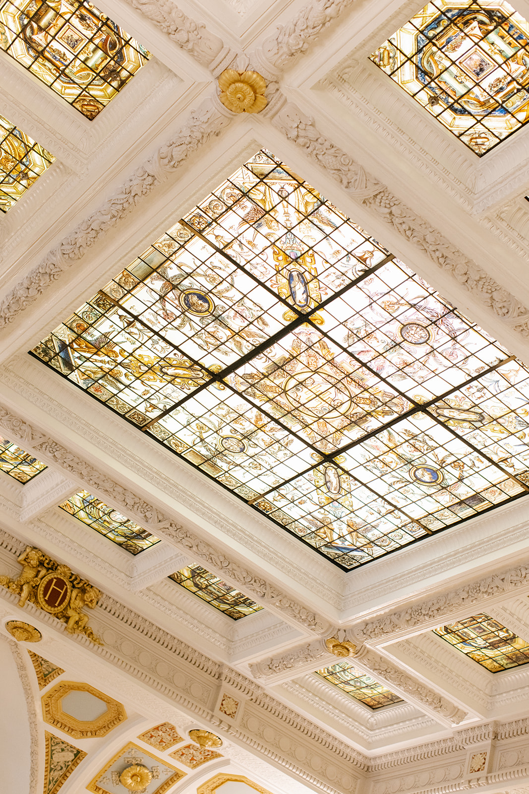 The architectural design inside The Hermitage Hotel.