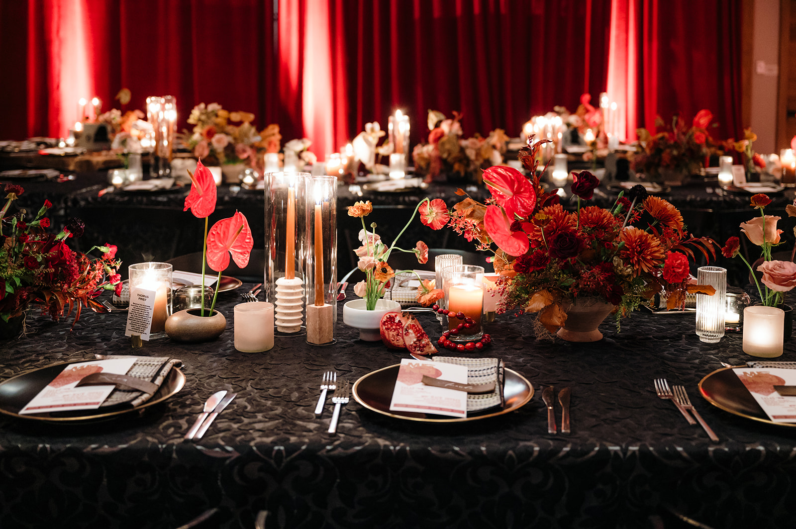 beautiful dinner table details