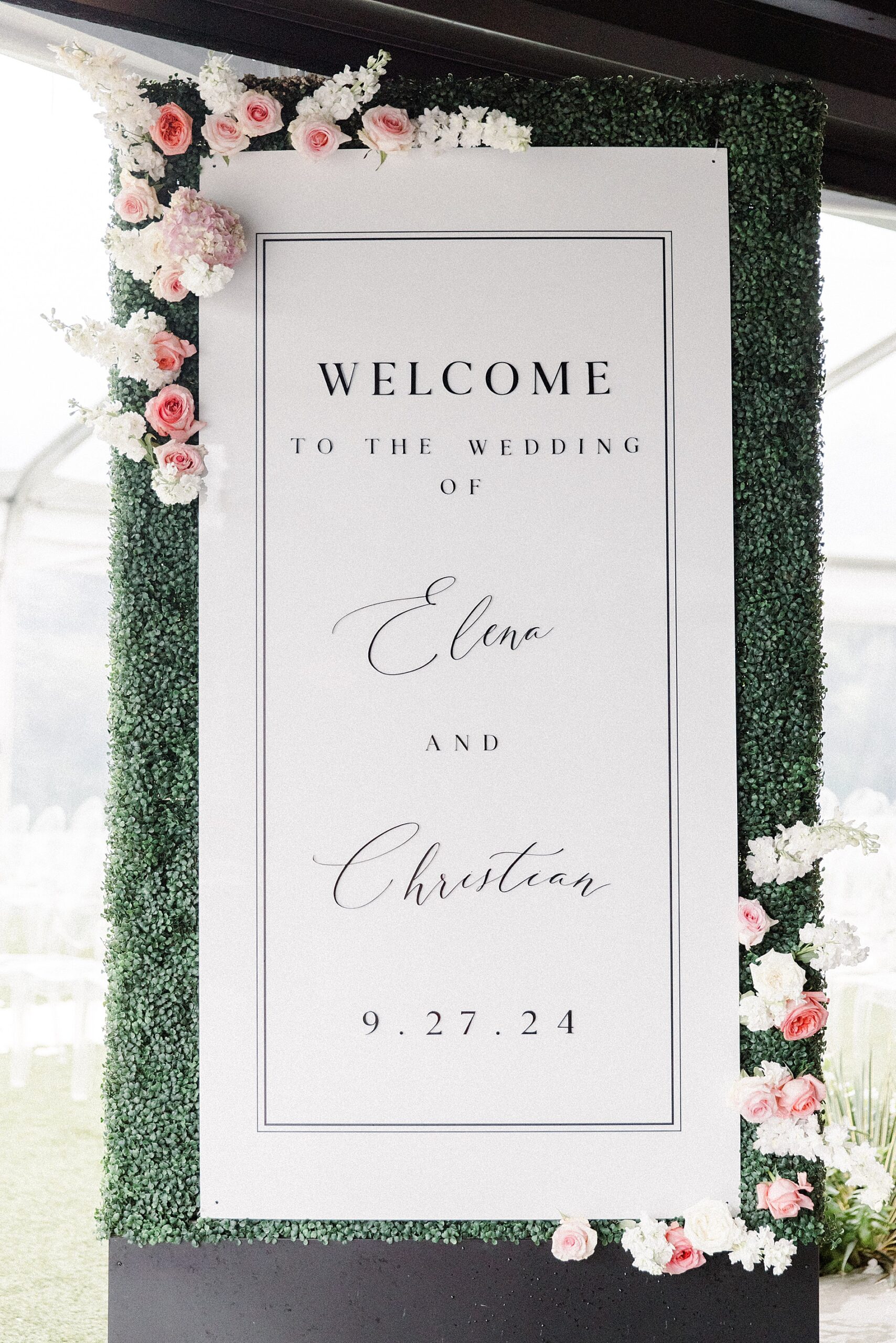 custom wedding welcome sign by White Ink Calligraphy + Co. 