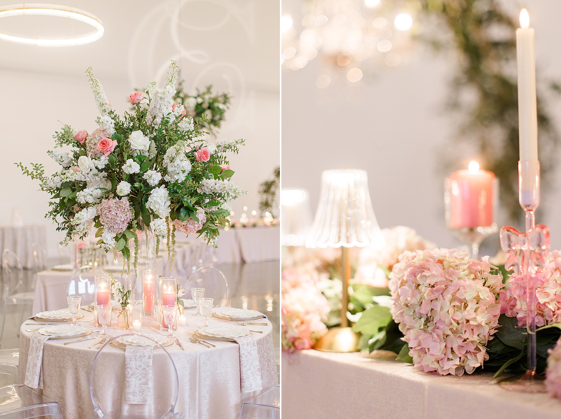 floral centerpieces from Elevated Pink-Inspired Wedding in Nashville 