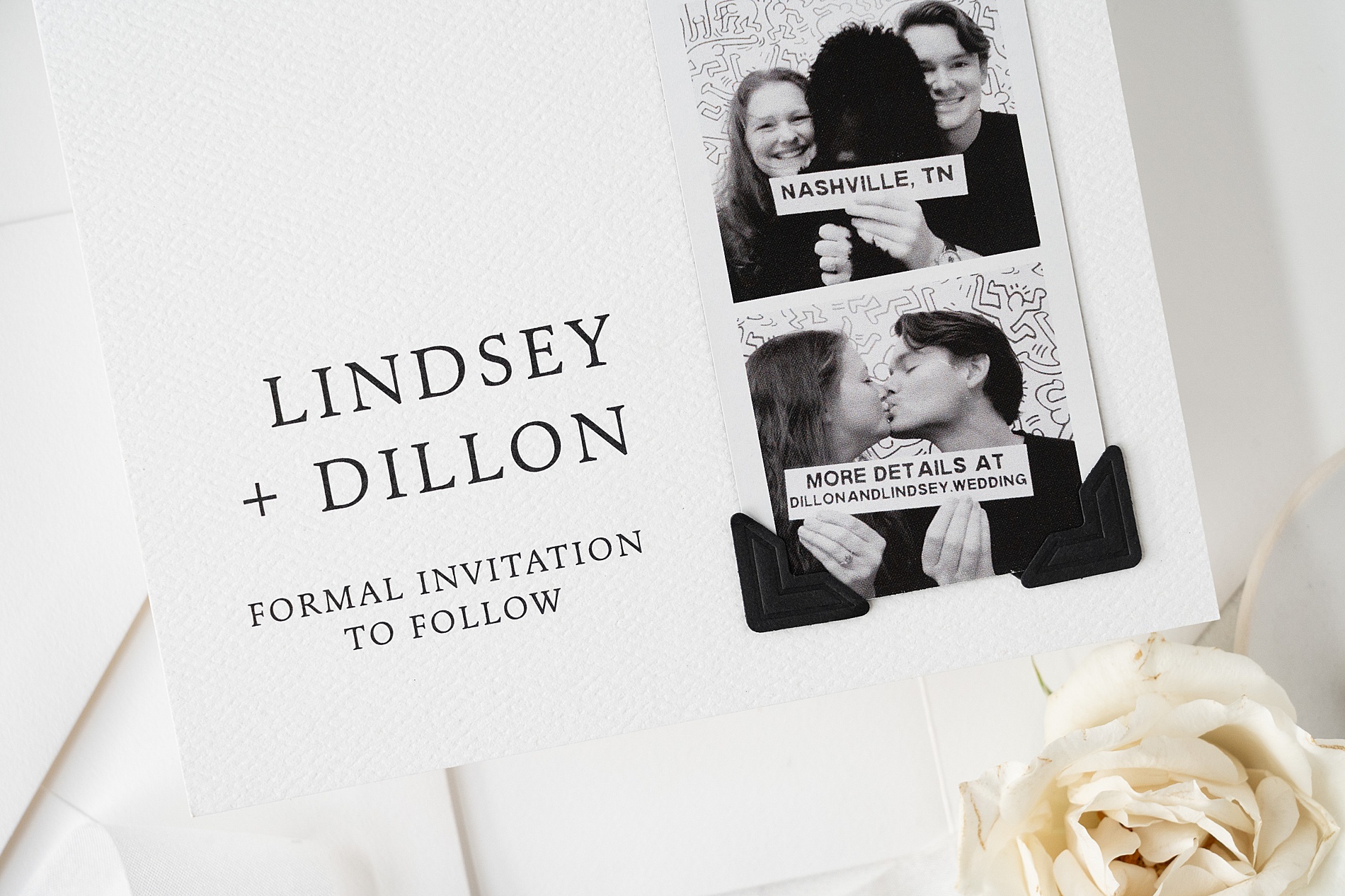 custom photo strip magnet save the date 