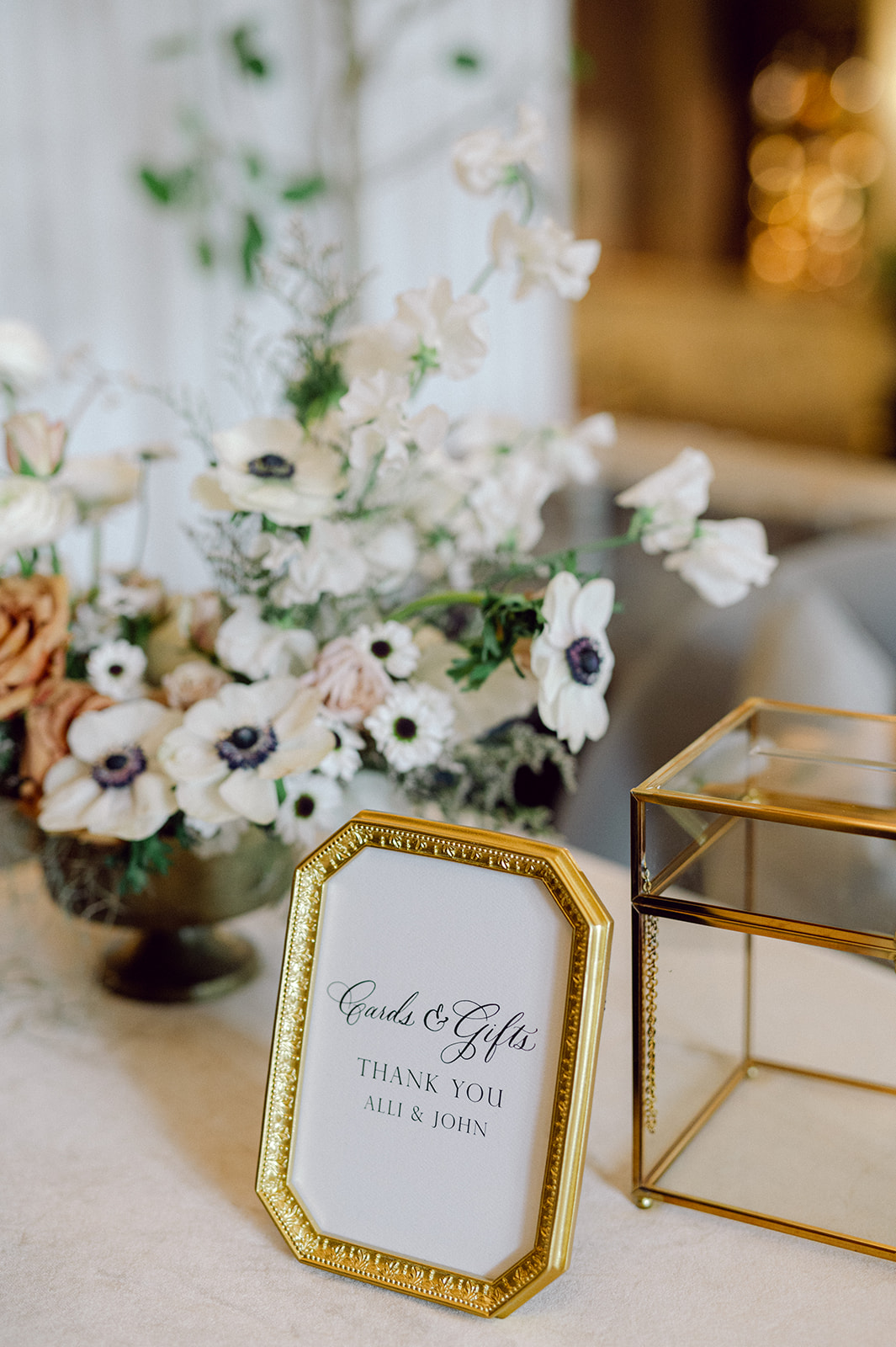 elegant wedding day signage with black spot calligraphy   