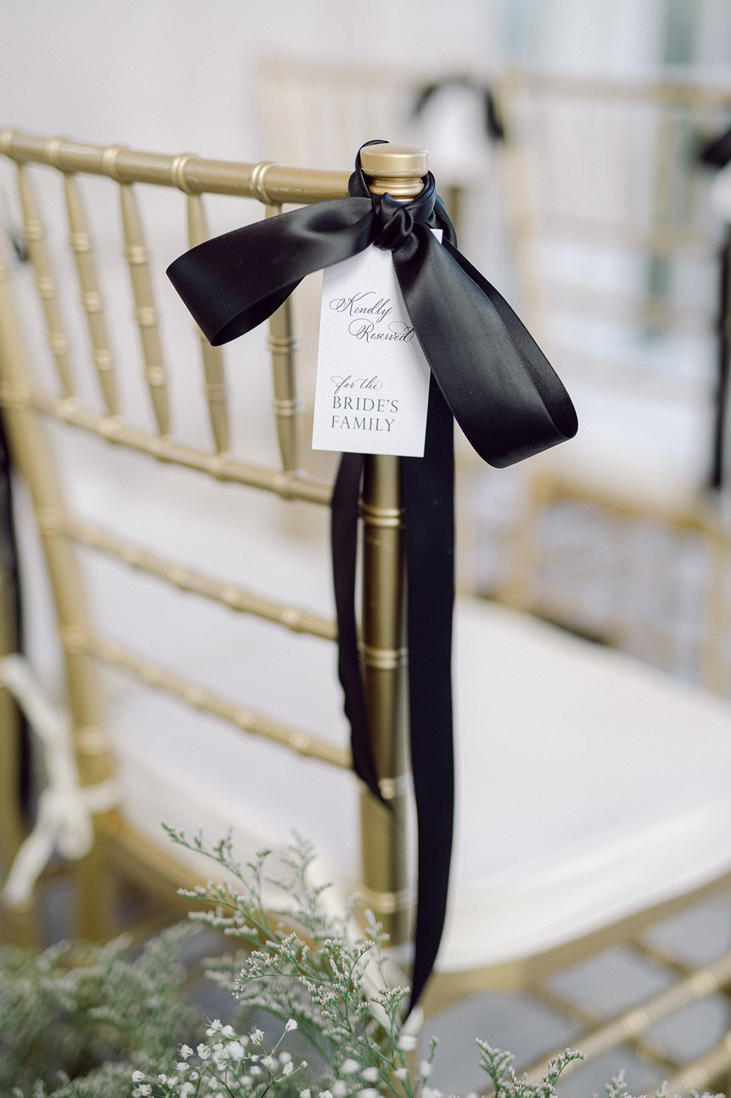 black spot calligraphy for ceremony seating tags