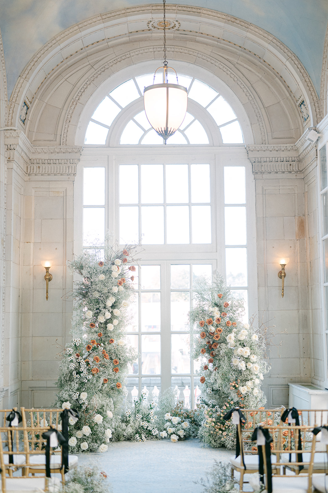 gorgeous floral arch from elegant Hermitage Hotel wedding